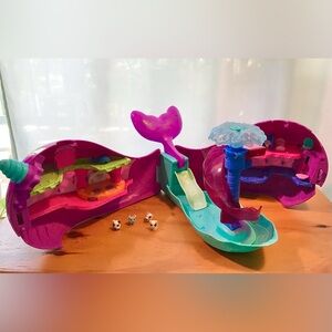 MATTEL Polly Pocket Whale Playset LPS Teeny Tiny Littlest Pet Shop Figures Toys